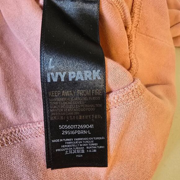 Ivy Park Embossed Logo Sweatshirt Women's L Pink Pullover - Picture 3 of 16
